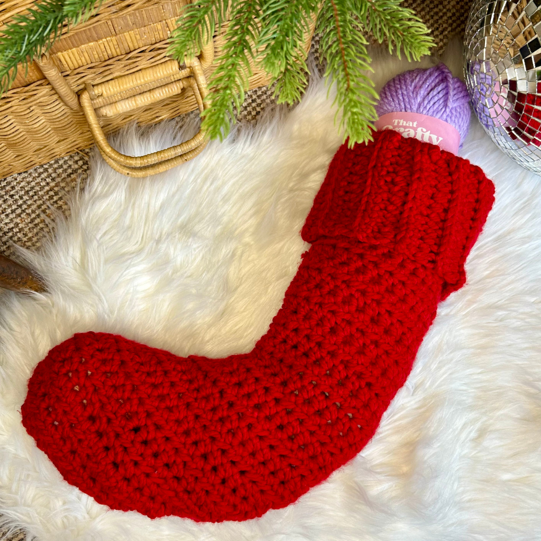 crochet stocking digital pattern | christmas stocking crochet pattern