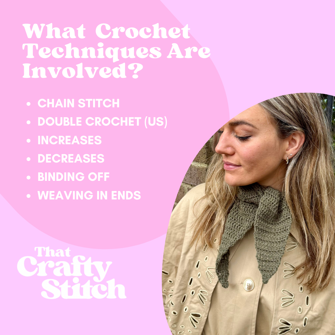 crochet neckerchief digital pattern | make your own crochet neck scarf | digital crochet pattern