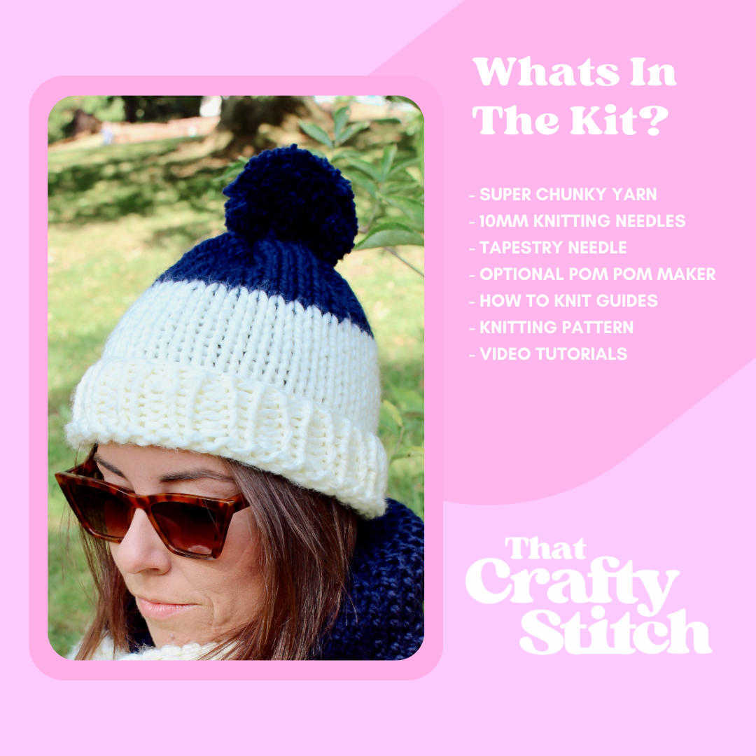 bobble hat knit kit