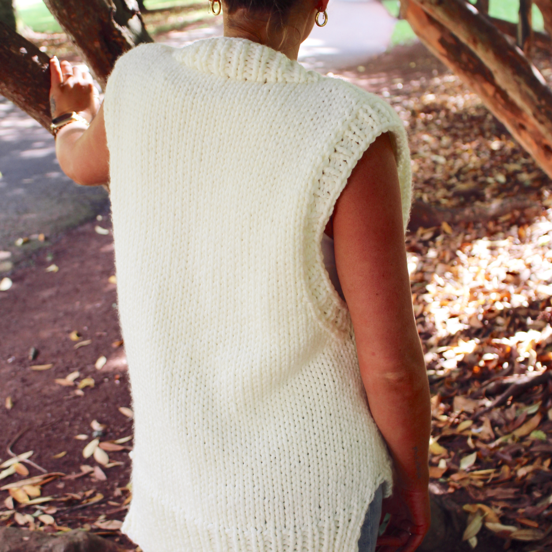 v-neck sweater vest knitting pattern