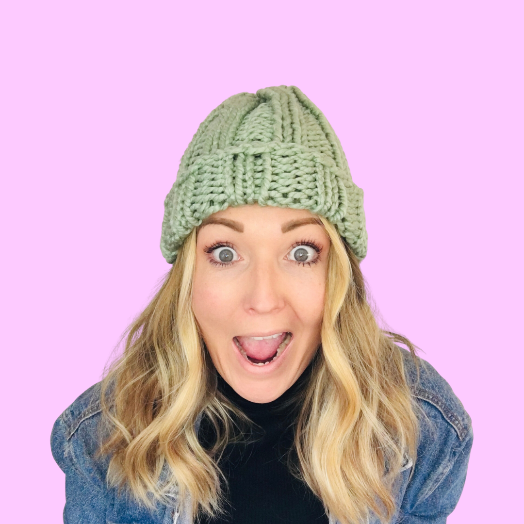 beginner friendly hat knitting kit