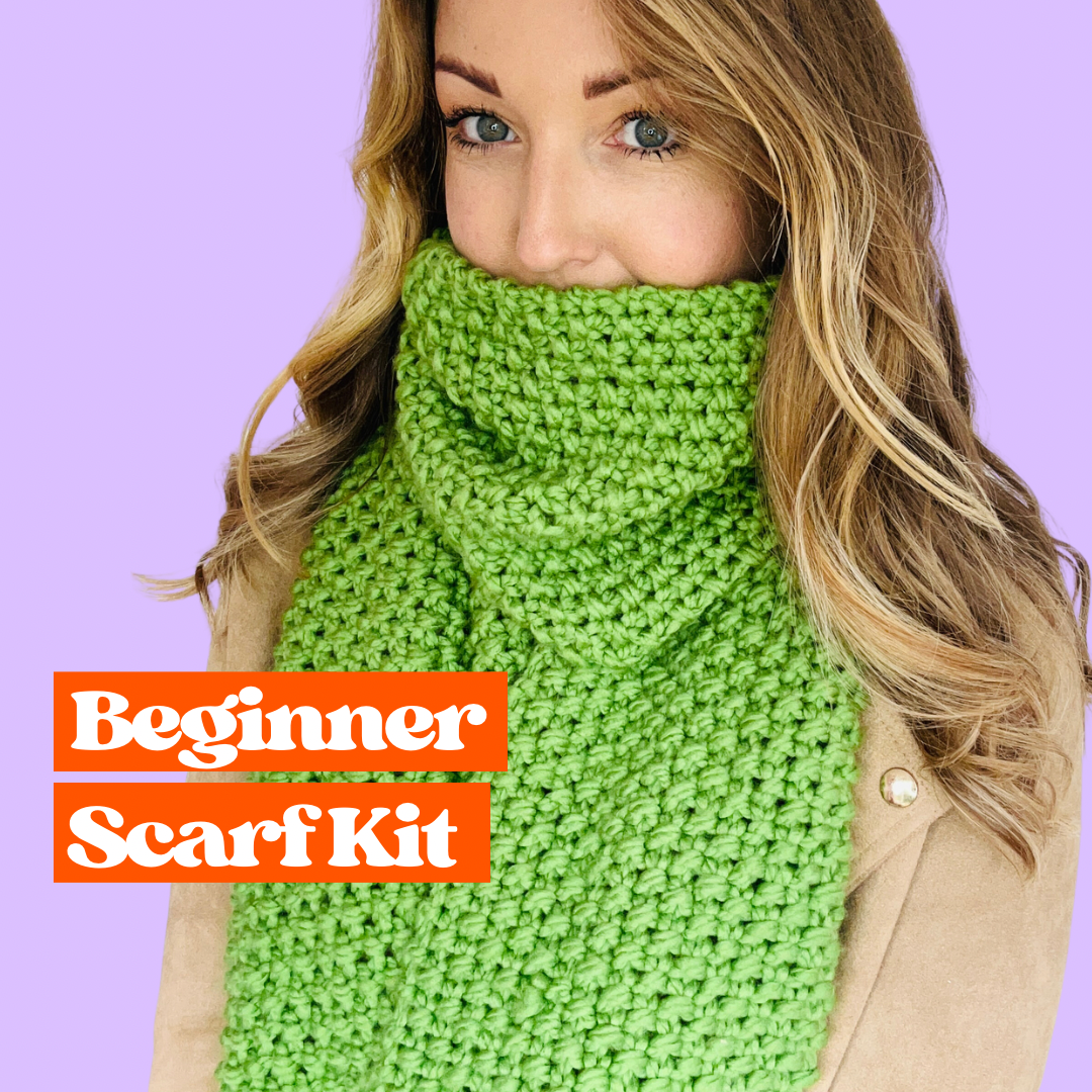 beginner scarf knitting kit