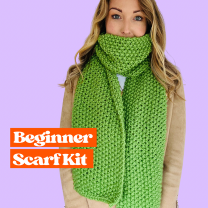 beginner scarf knit kit