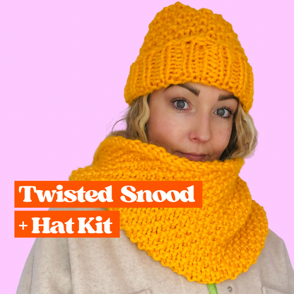 snood and hat knit kit