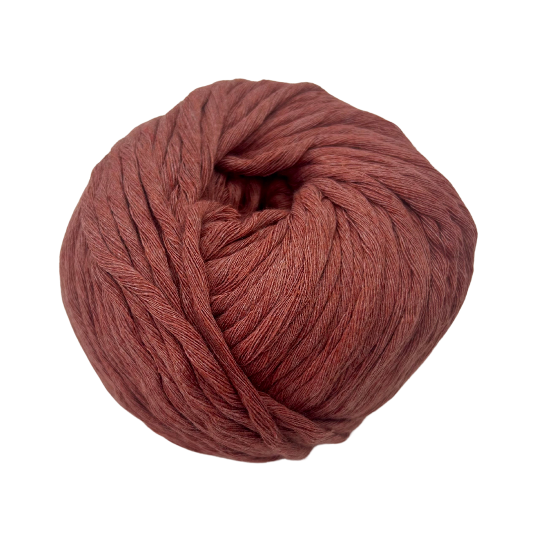 Rust chunky cotton yarn