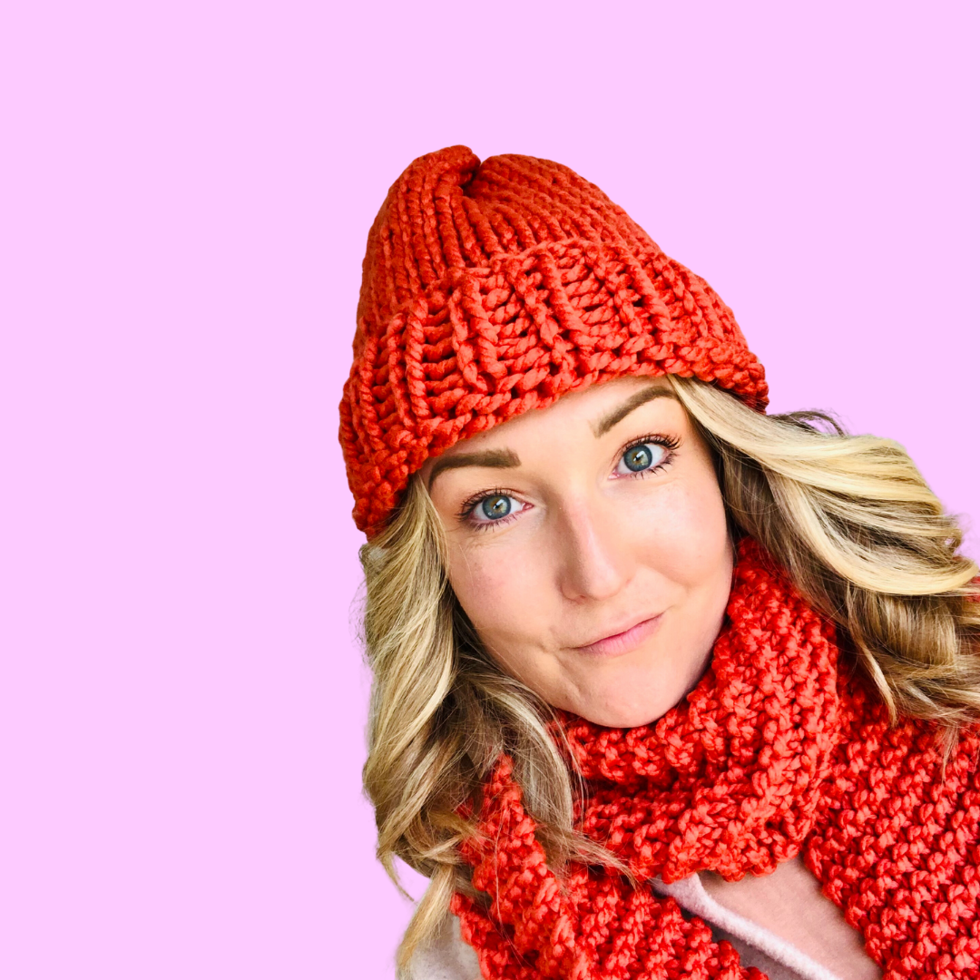 beginner friendly hat knitting kit