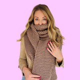 beginner blanket scarf knit kit