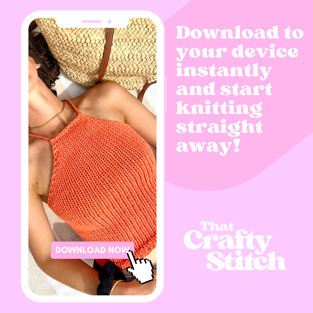 digital knitting pattern | Summer tank top | Beginner friendly knitting pattern