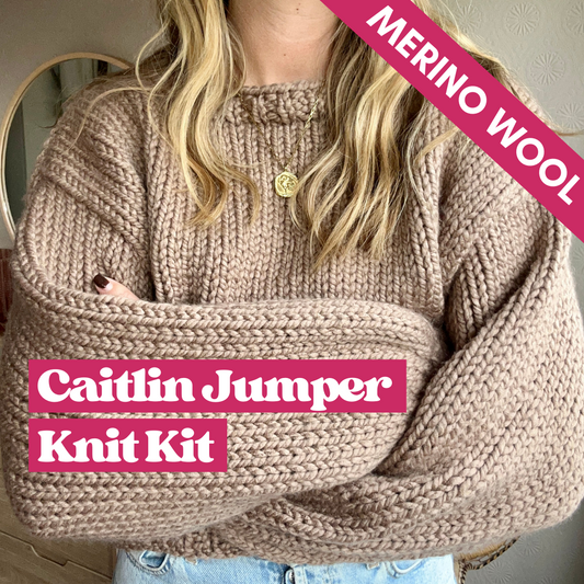 merino wool chunky jumper knitting kit