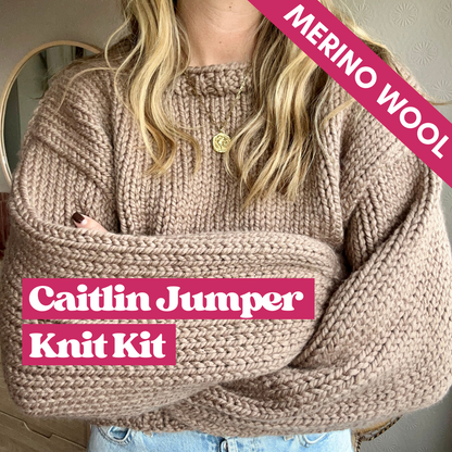 merino wool chunky jumper knitting kit