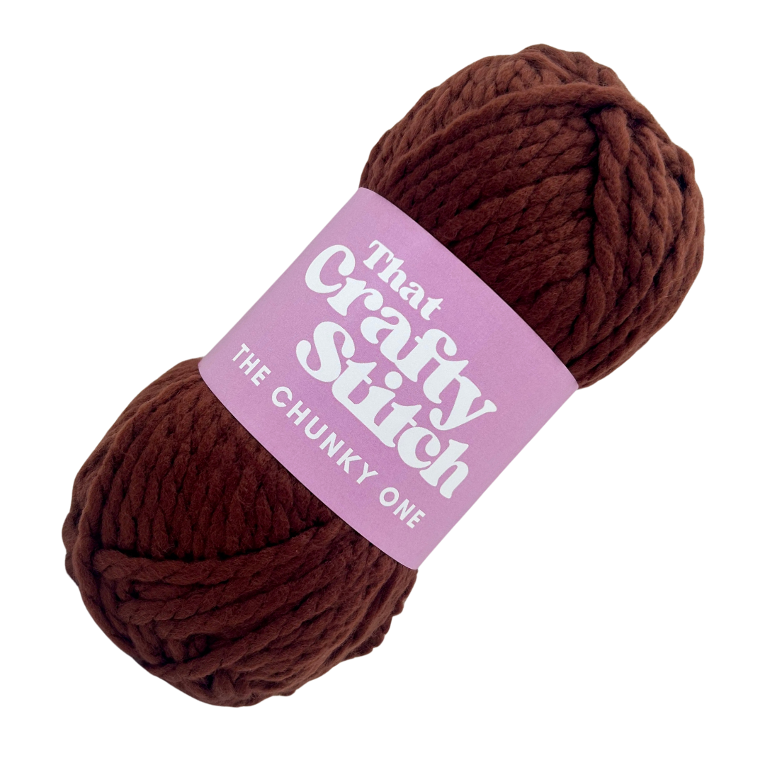 Mahogany super chunky acrylic yarn