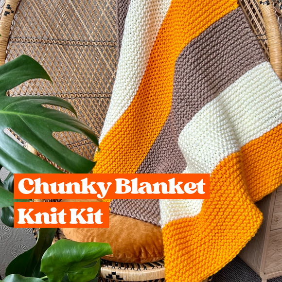 Striped blanket knit kit