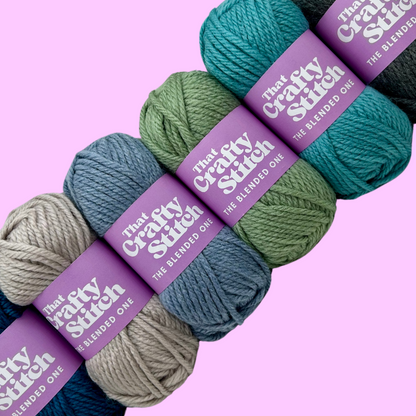 Wool blend super chunky yarn bundle - ocean colours