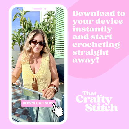 the dani tie top pattern | summer crochet pattern | digital download | tie front top pattern 