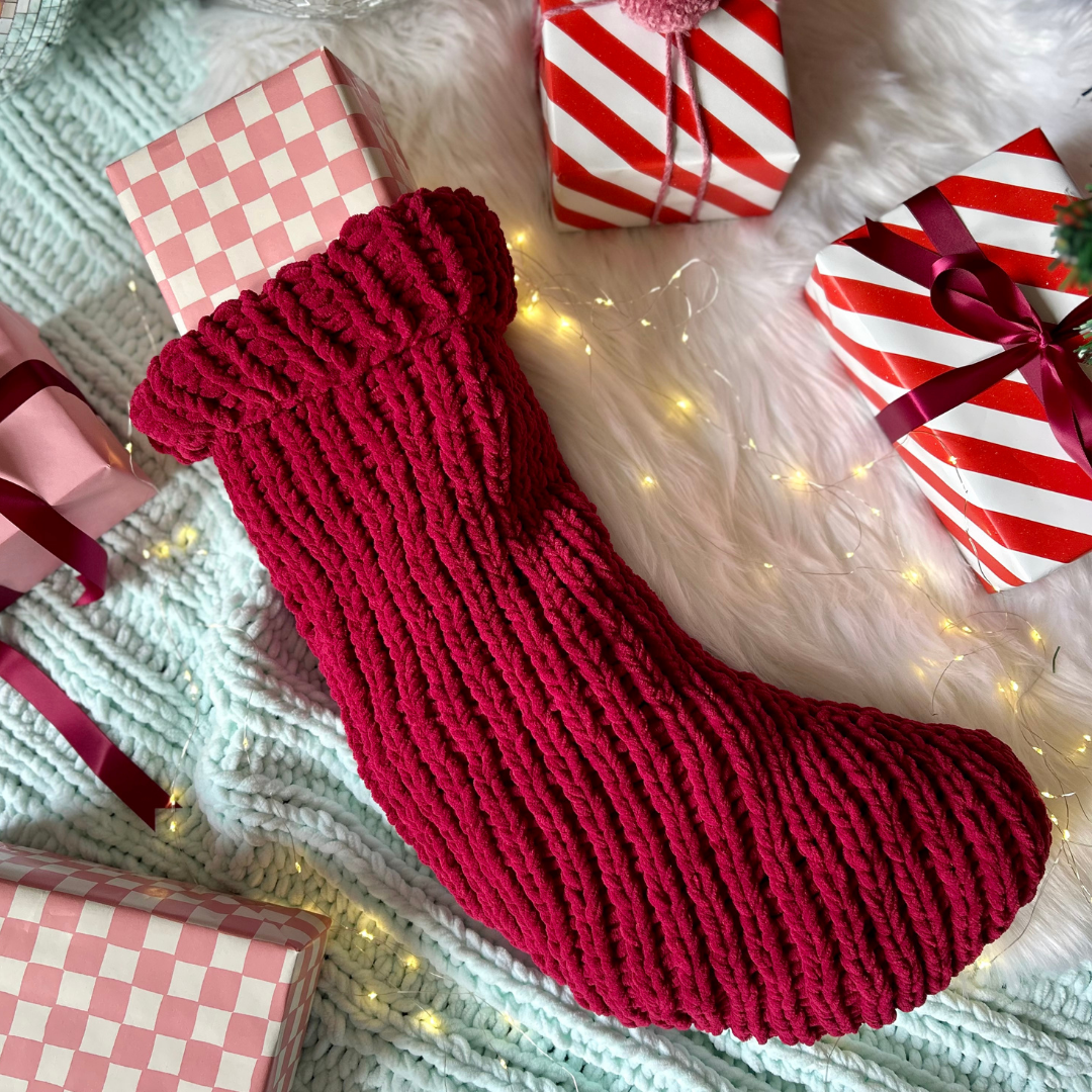 Knitting Pattern - Squishy Christmas Stocking