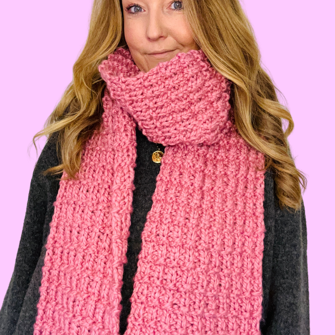 beginner friendly scarf merino wool knitting kit