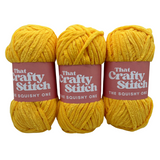 super chunky chenille yarn - canary yellow