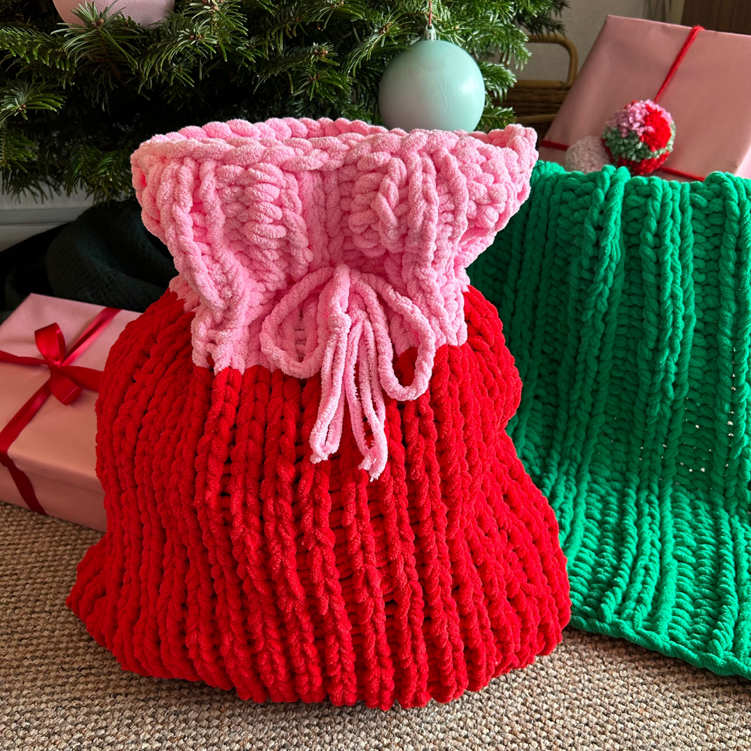 squishy santa sack knit kit