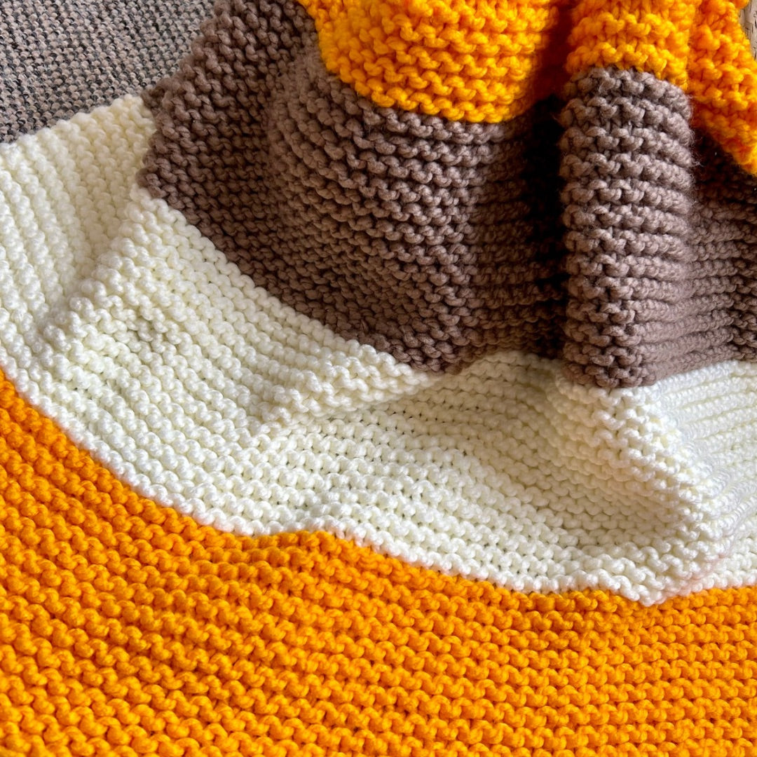 stripe blanket knitting pattern