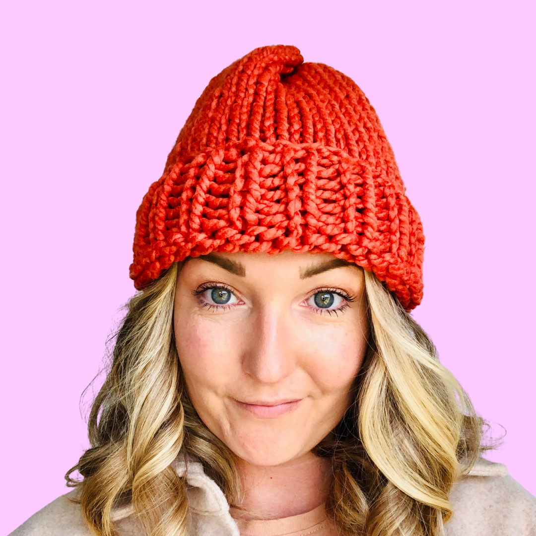 beginner friendly hat knit kit