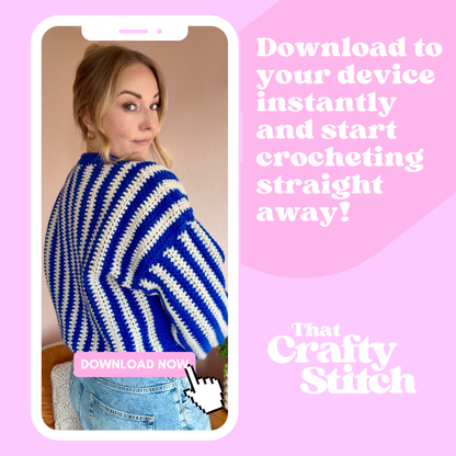 Sophie Jumper crochet pattern | digital crochet pattern | confident beginner pattern | digital download