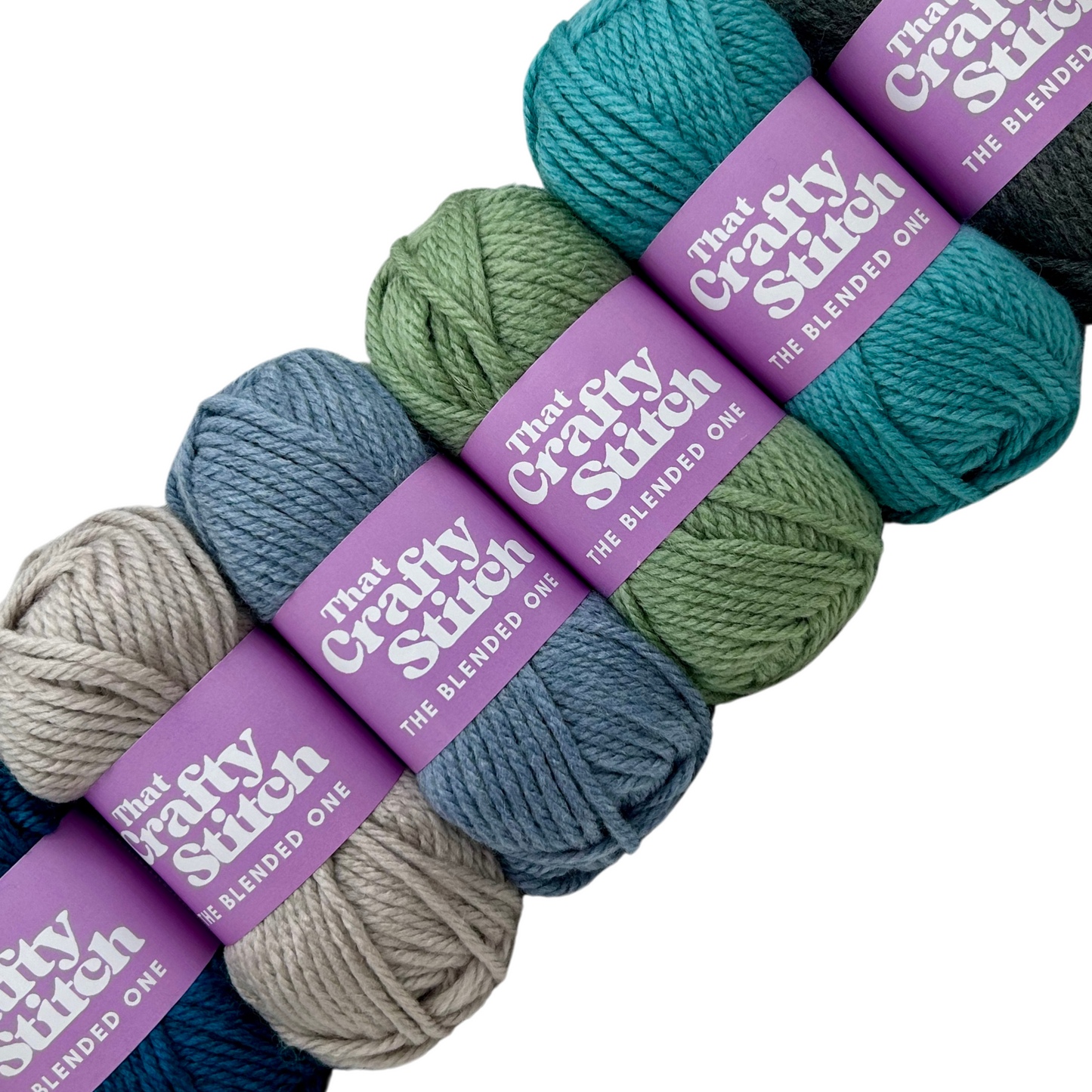 Wool blend super chunky yarn bundle - ocean colours