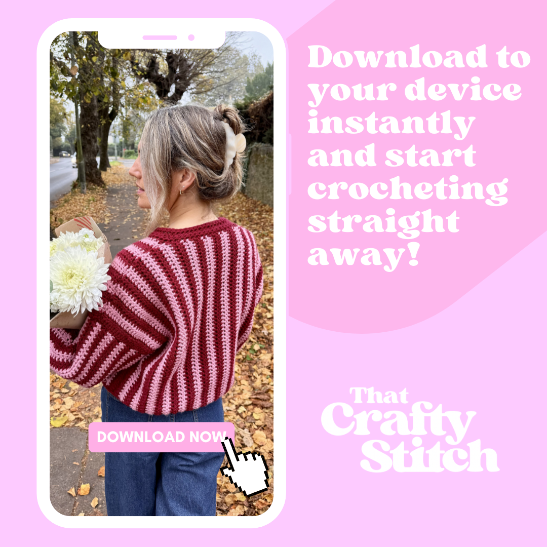 Sophie cardigan pattern | stripe chunky cardigan crochet pattern