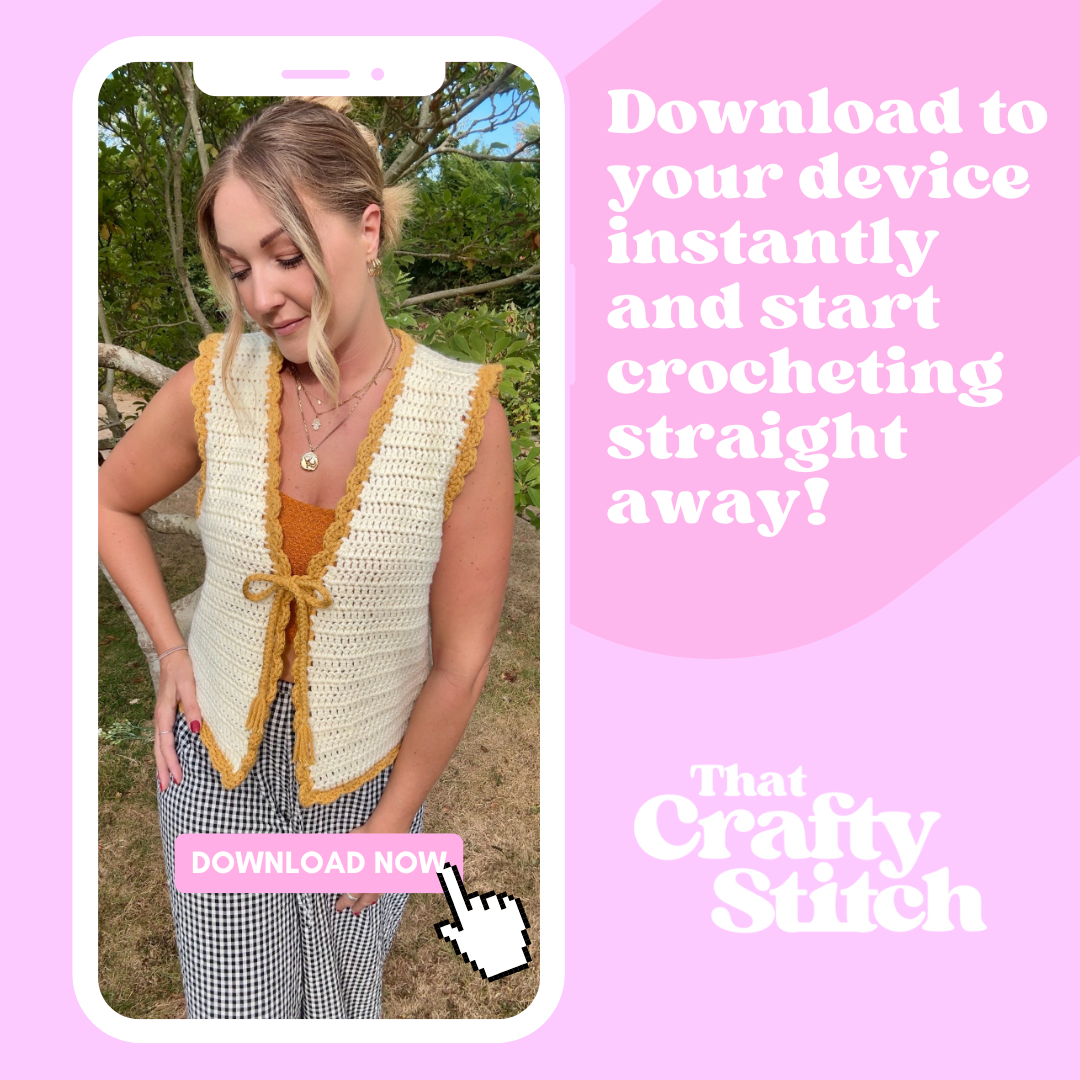 Crochet pattern - The Hallie Tie Front Top | Digital crochet pattern | beginner friendly pattern | tie front top crochet pattern