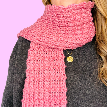 the hurdle stitch scarf merino wool knit kit
