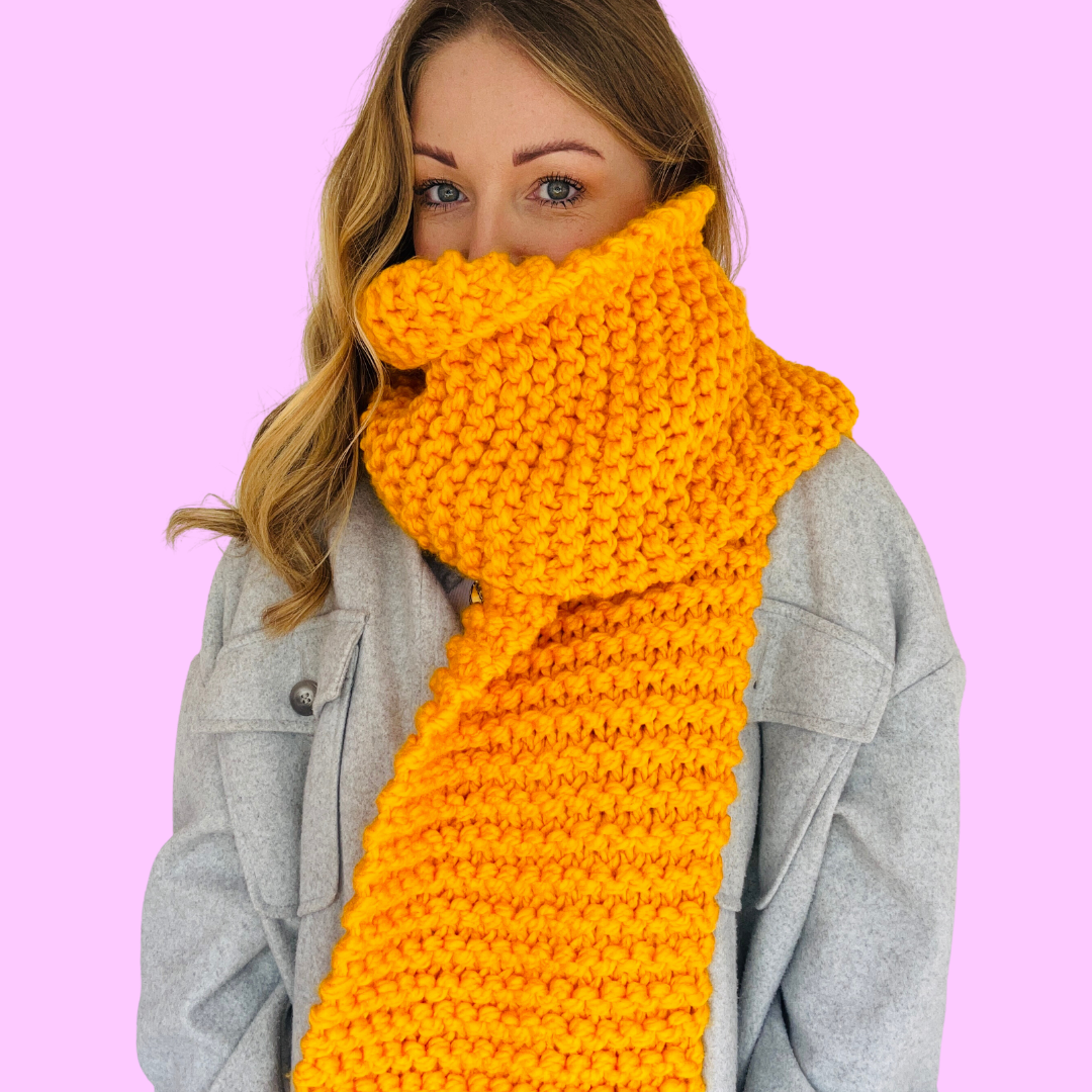 KNITTING KIT - Chunky Knit Stitch Scarf