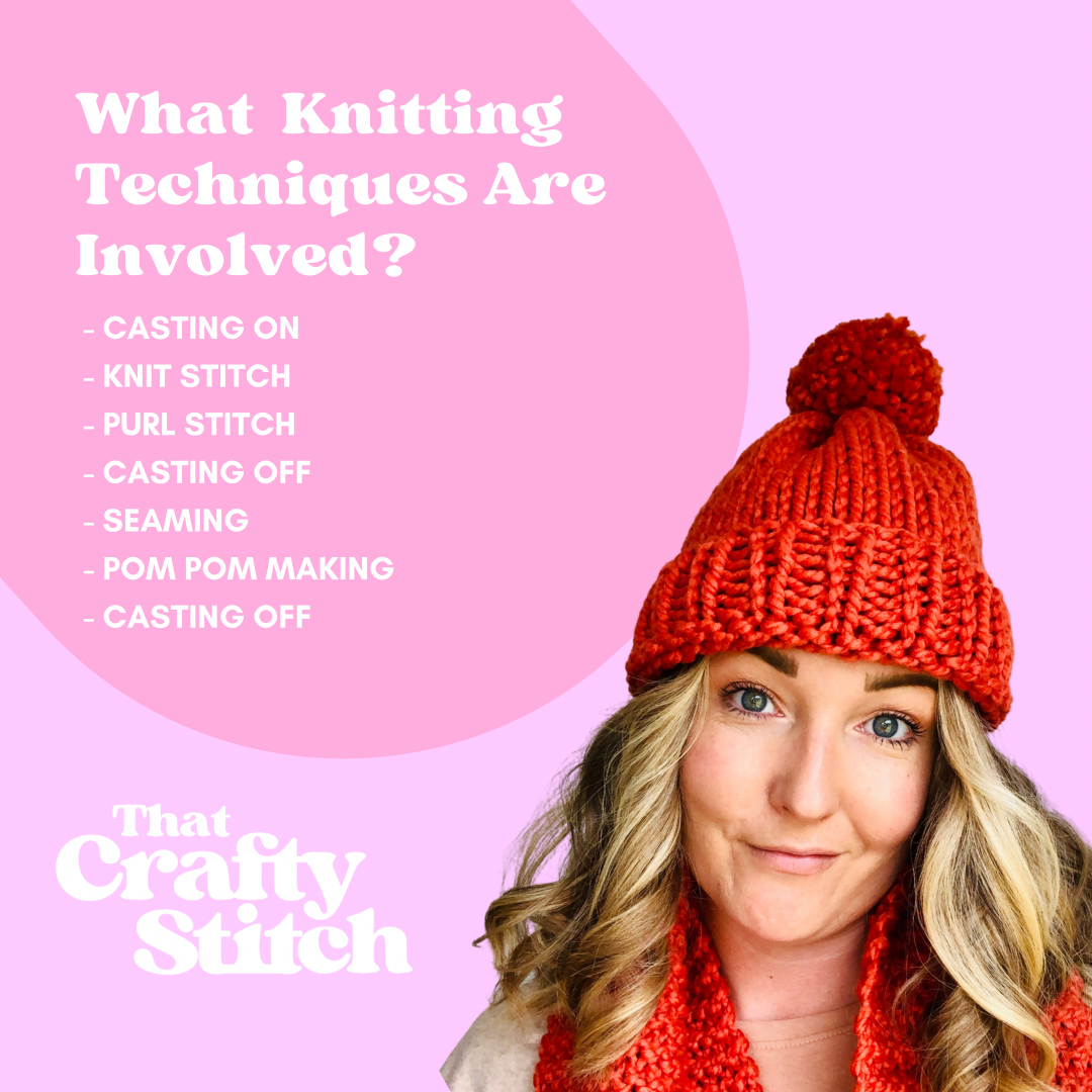 KNITTING PATTERN - Beginner Scarf + Hat Set - Digital Download – That ...