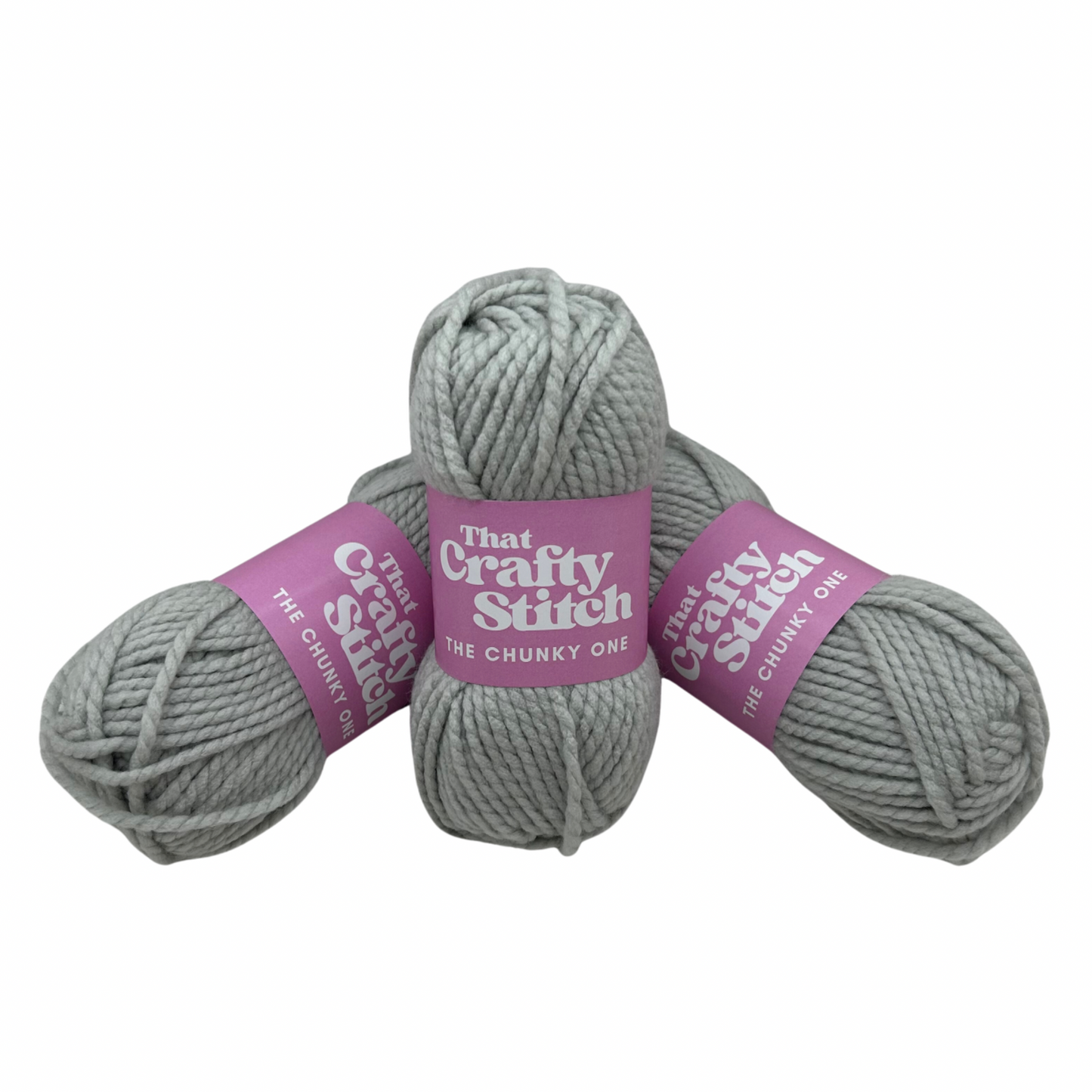Soft grey super chunky acrylic yarn