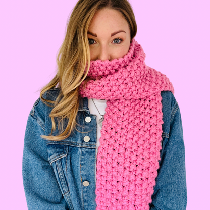 super chunky scarf knitting kit