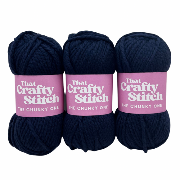 Navy super chunky yarn