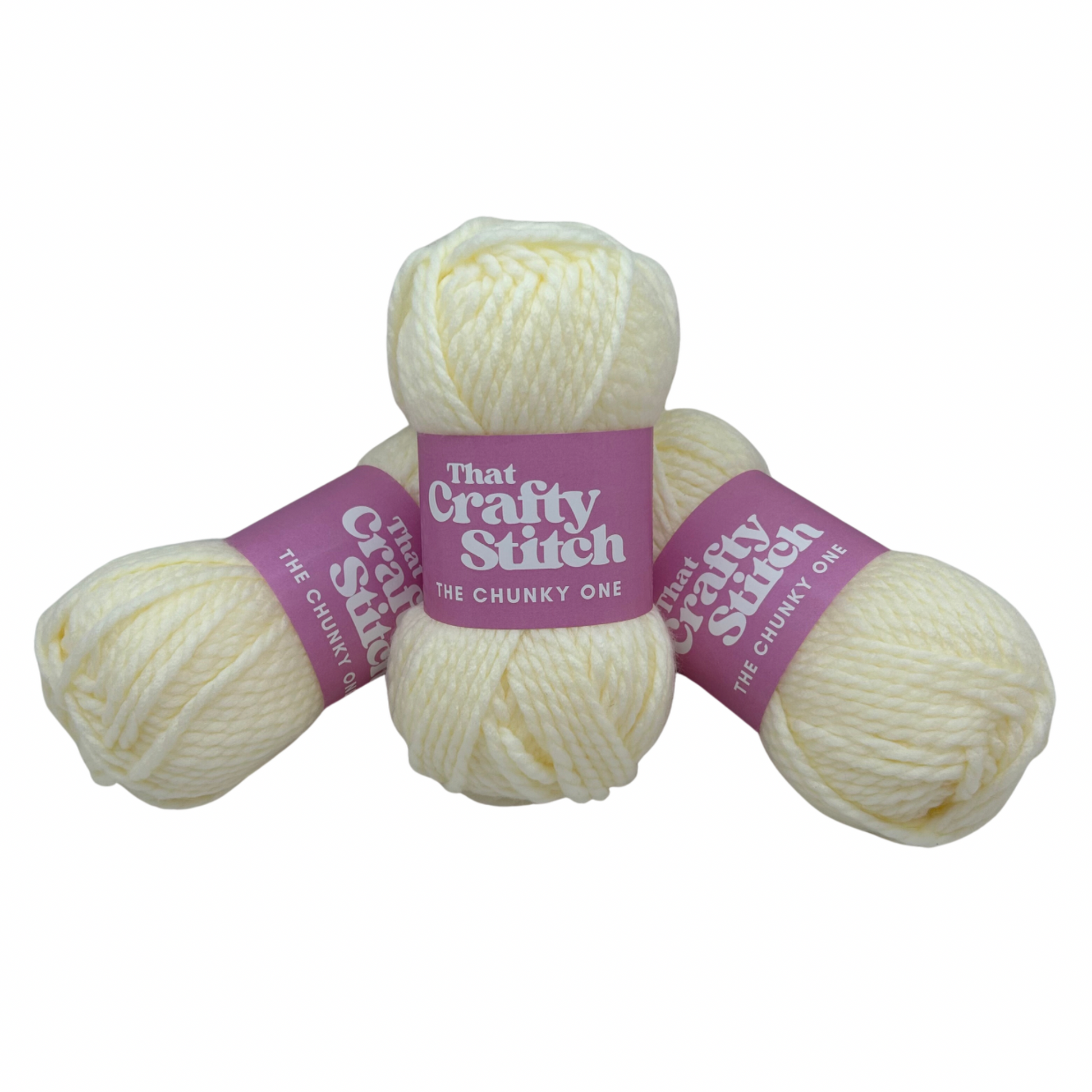 Cream super chunky acrylic yarn