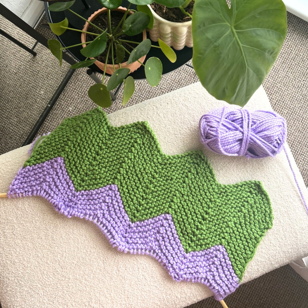 wavy blanket knitting pattern