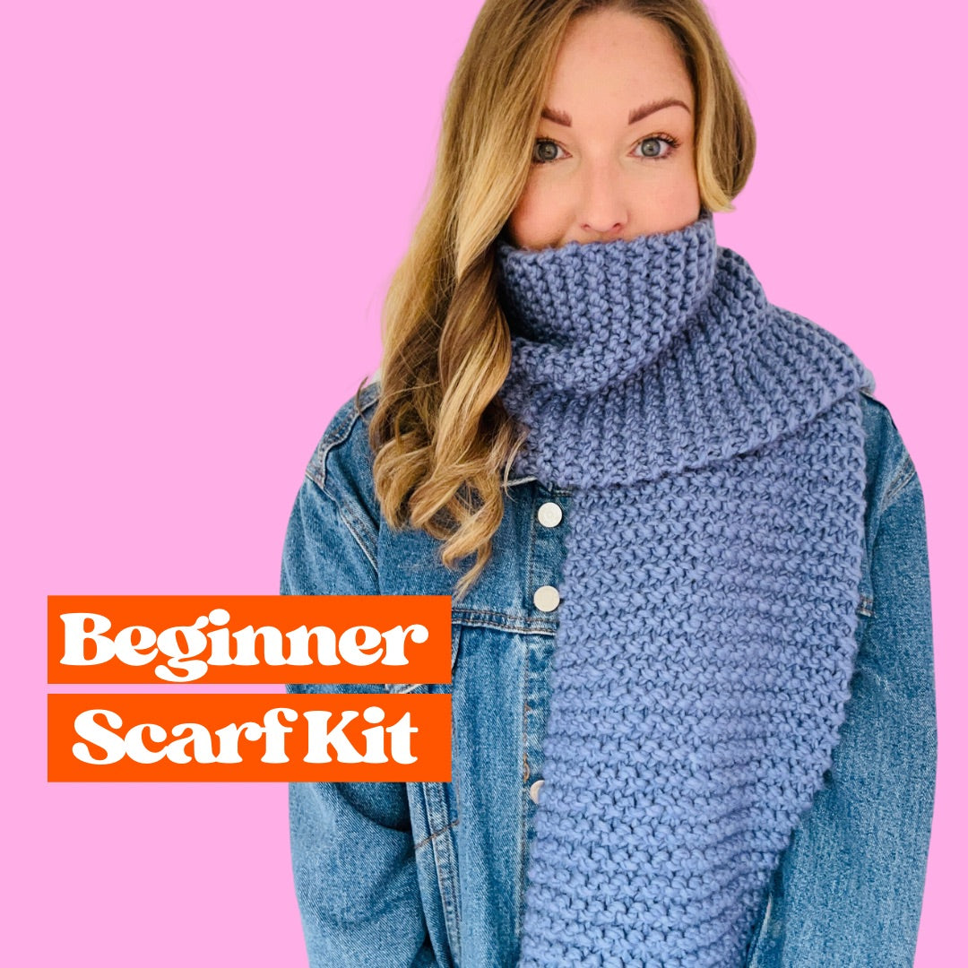 Wool and The Gang - Midi Foxy Roxy Scarf - Beginner Knitting Kit