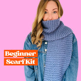 Learn to knit scarf kit