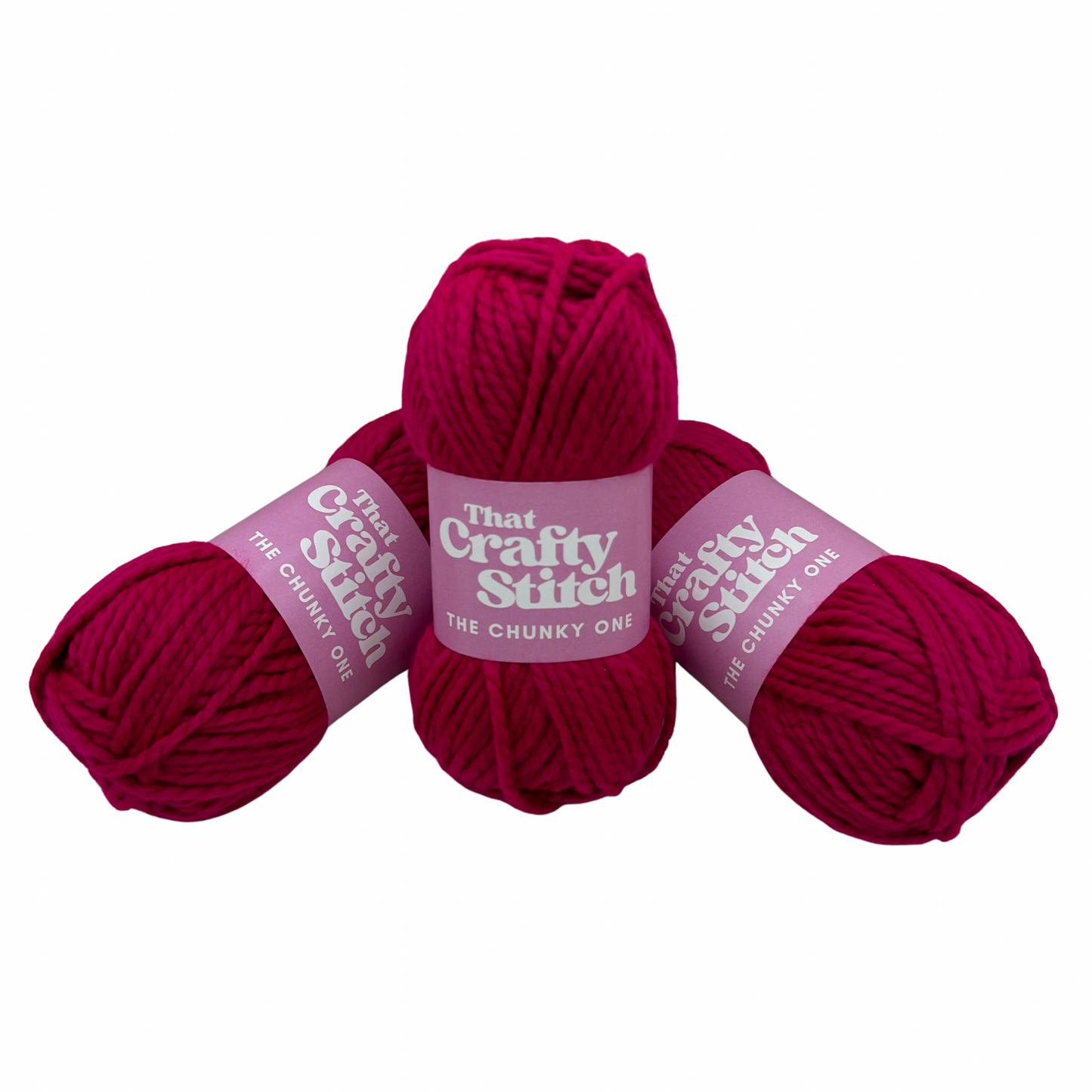 Raspberry pink super chunky acrylic yarn