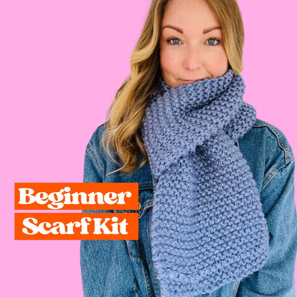 beginner scarf knit kit