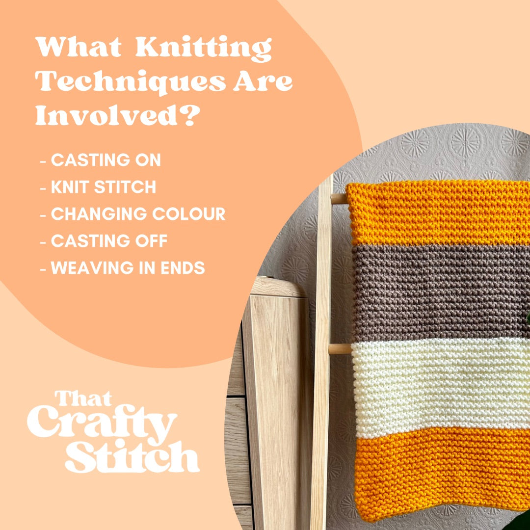 striped blanket knitting pattern