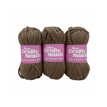 brown super chunky yarn bundle
