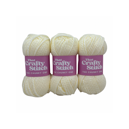 cream super chunky yarn bundle