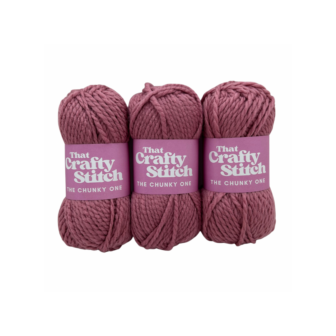 pink super chunky yarn bundle