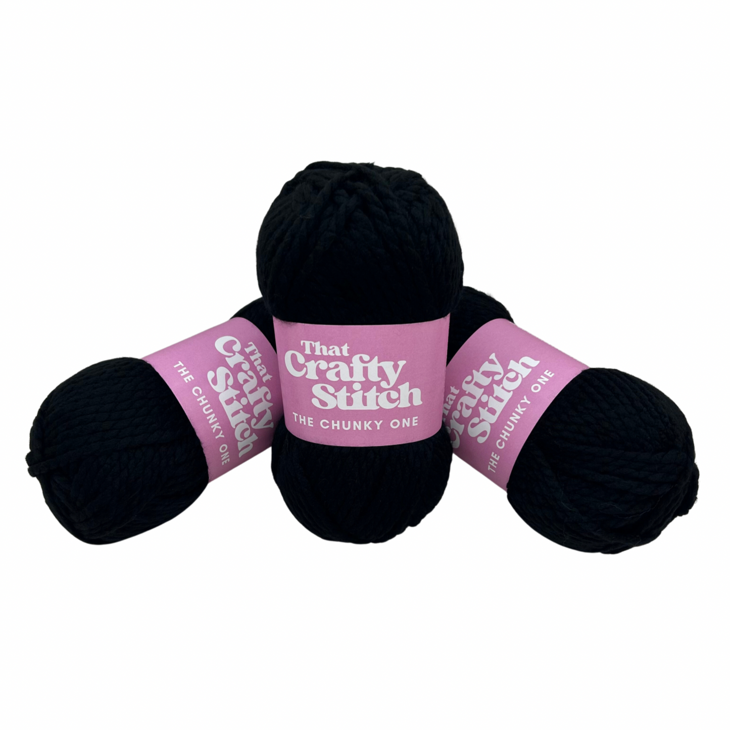 Black Super Chunky Yarn - Acrylic