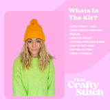 beginner friendly bobble hat knit kit