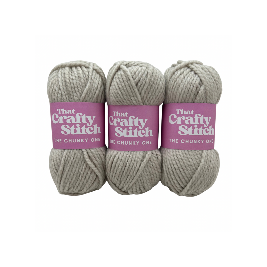 beige super chunky yarn bundle