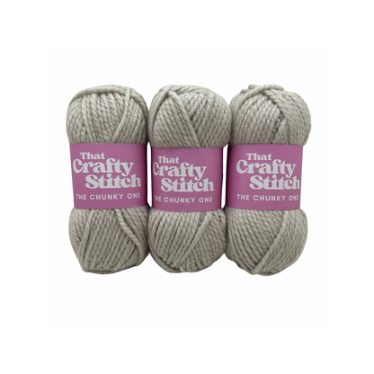 beige super chunky yarn bundle