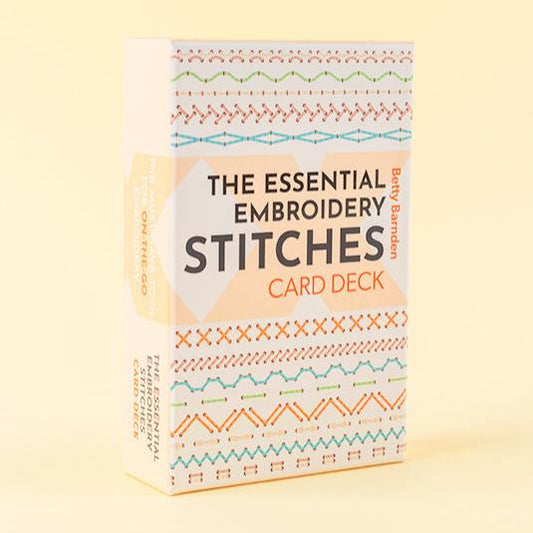 Embroidery stitch card deck