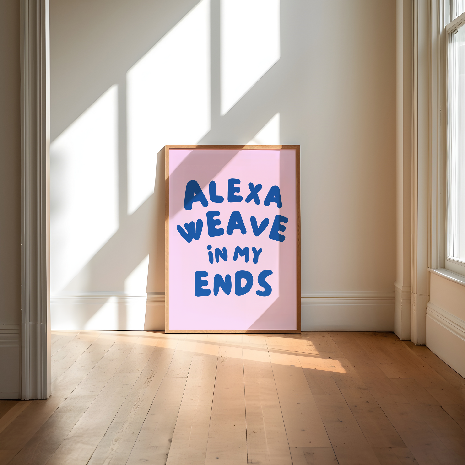 Alexa weave in my ends digital art print pink blue